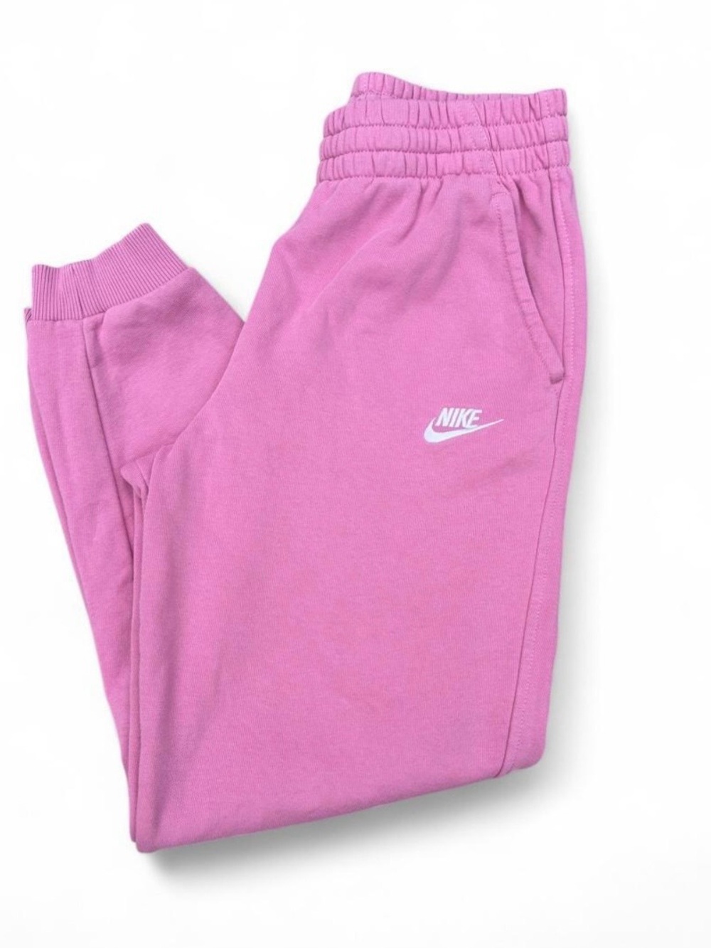 Nike Kids' Sz. L Sportswear Club Fleece Oversized Joggers in a bright pink